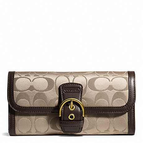 COACH F50149 CAMPBELL SIGNATURE BUCKLE SLIM ENVELOPE ONE-COLOR