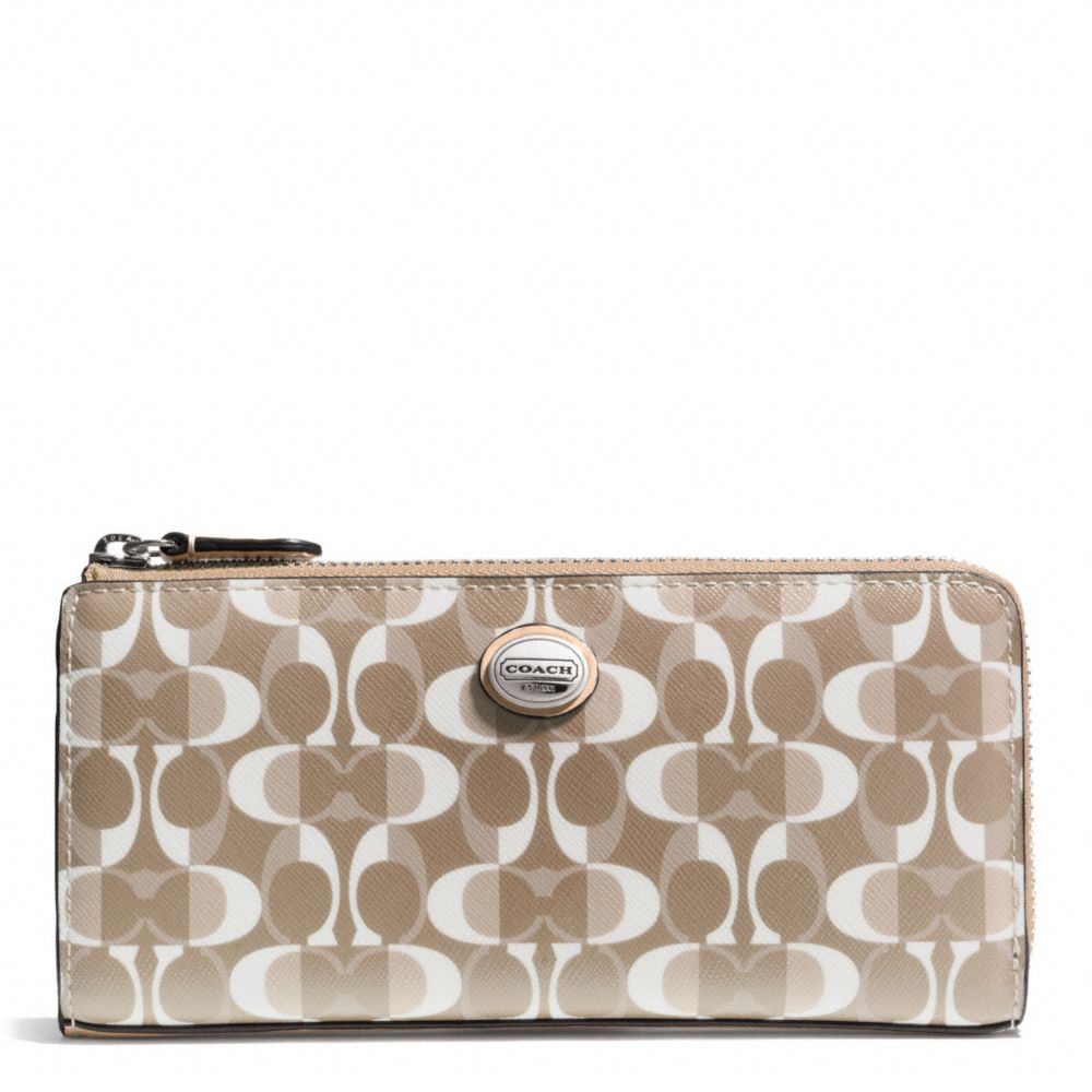 COACH PEYTON DREAM C SLIM ZIP - SILVER/LIGHT KHAKI/TAN - f50150