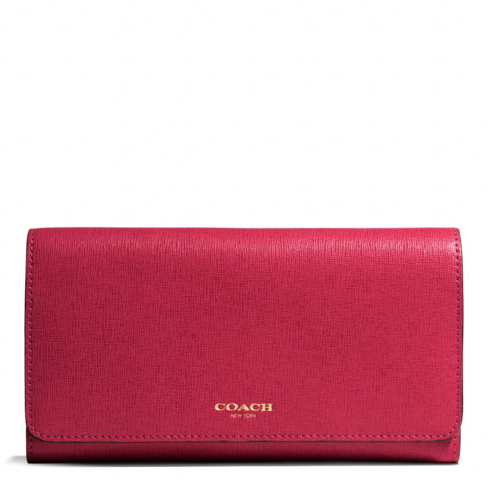 COACH F50155 Saffiano Leather Checkbook Wallet 
