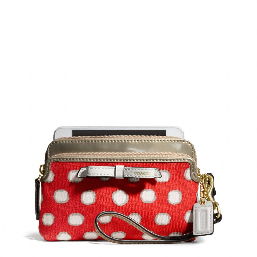 COACH f50166 POPPY MINI DOT ZIP WRISTLET 