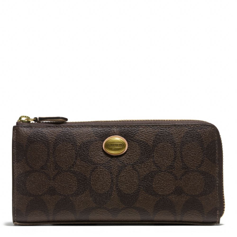 COACH F50174 Peyton Signature Slim Zip 