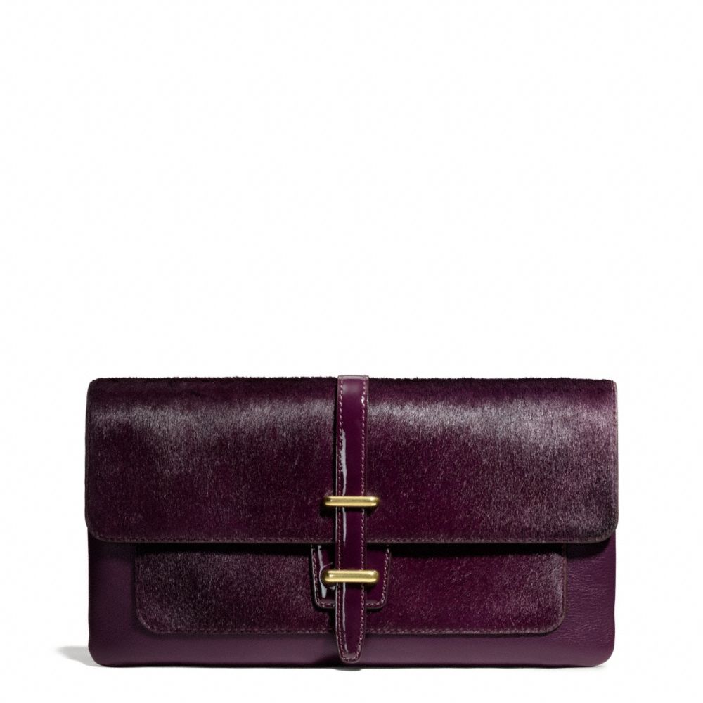 COACH f50193 HAIRCALF HASP CLUTCH 