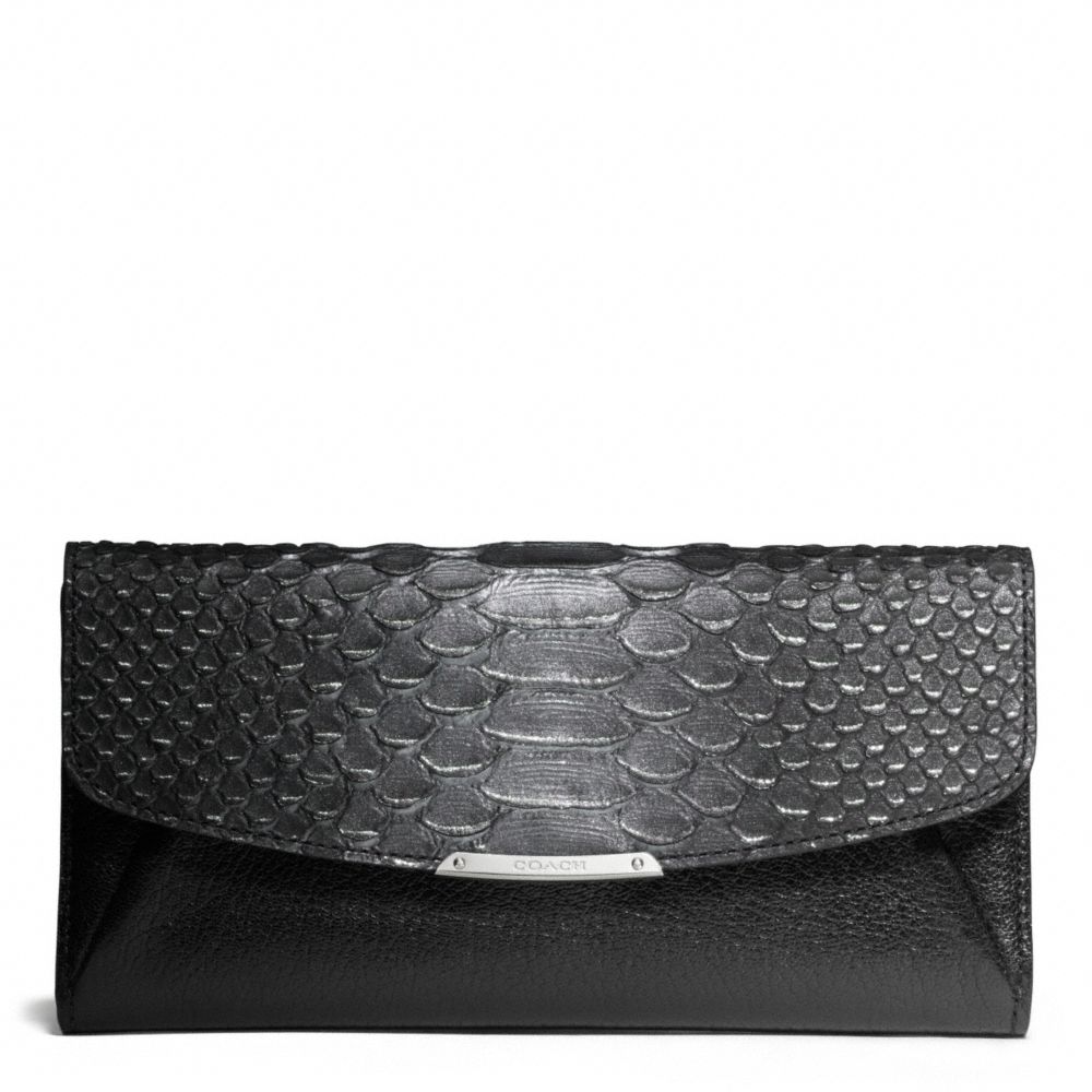 COACH MADISON GLITTER PYTHON SLIM ENVELOPE WALLET -  - f50225