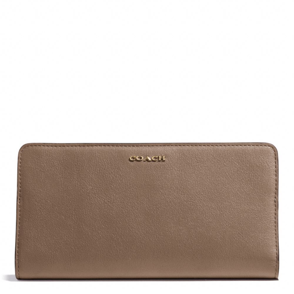 Coach madison leather skinny wallet hot sale