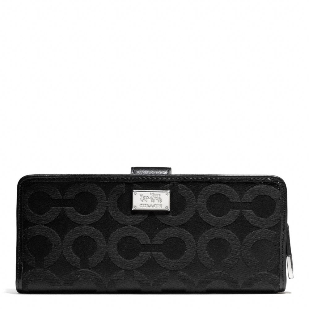 MADISON OP ART SATEEN SKINNY WALLET COACH F50235