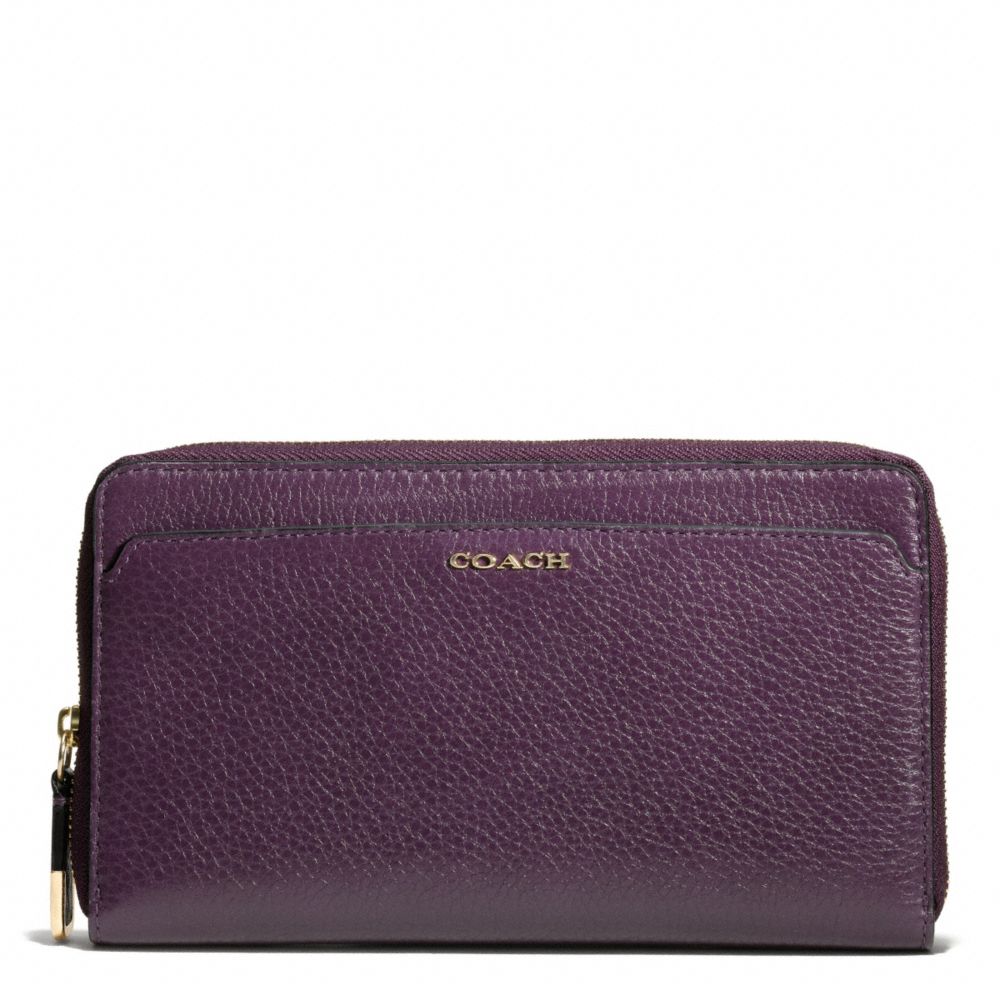 COACH F50254 MADISON LEATHER CONTINENTAL ZIP WALLET ONE-COLOR