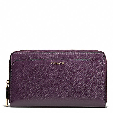 COACH f50254 MADISON LEATHER CONTINENTAL ZIP WALLET 