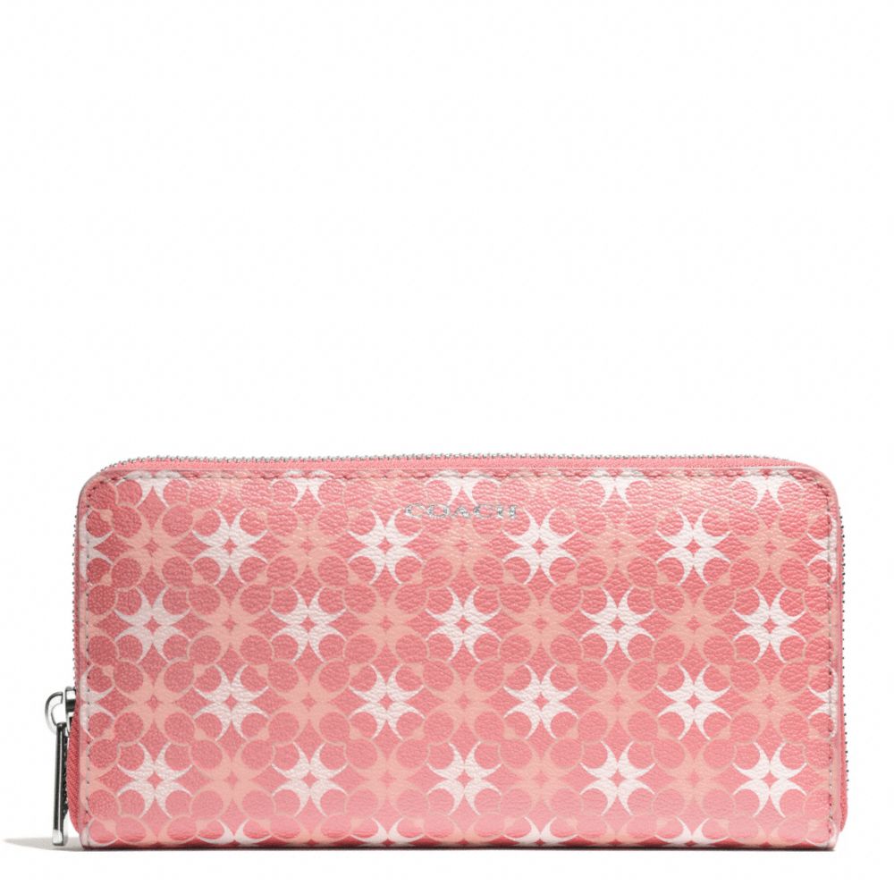 COACH WAVERLY SIGNATURE PRINT ACCORDION ZIP WALLET -  - f50273