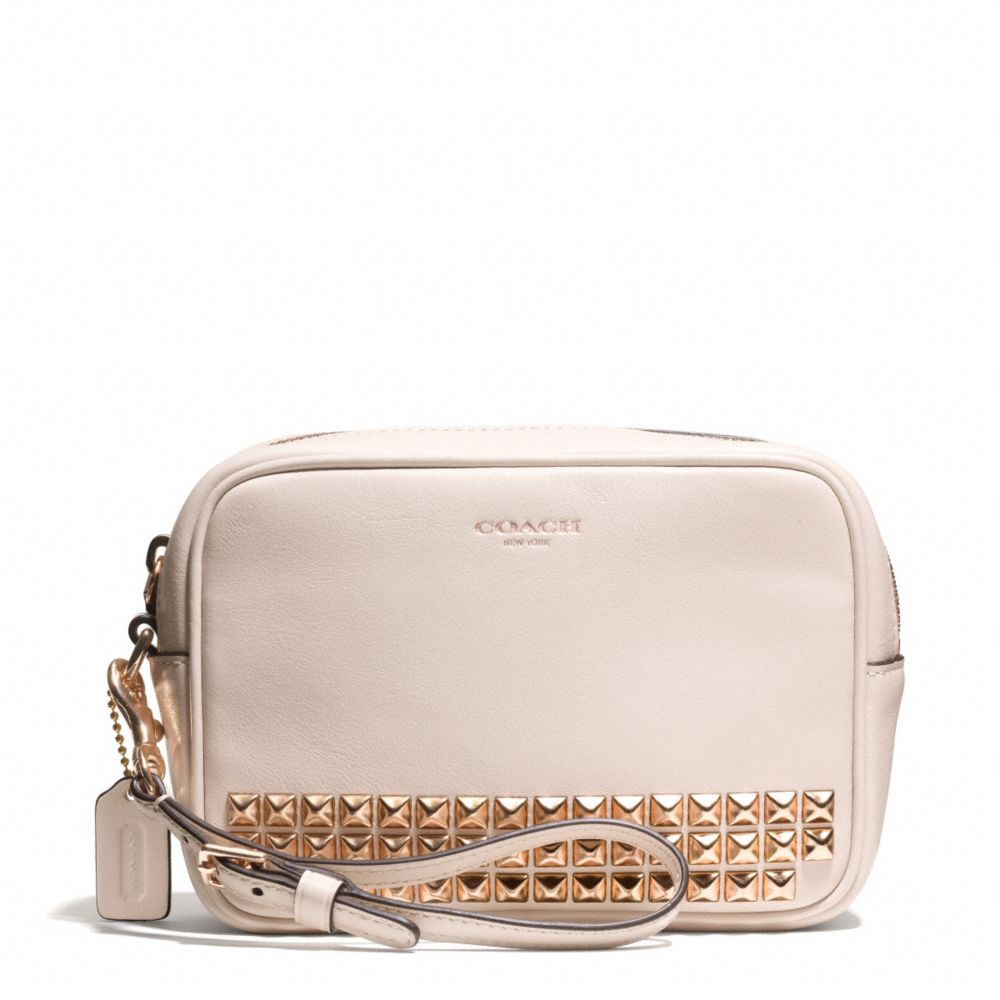 STUDDED LEATHER FLIGHT WRISTLET - RESIN/PARCHMENT - COACH F50293