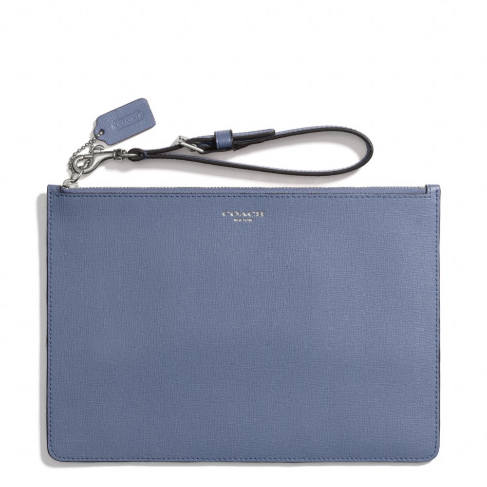 COACH F50372 Saffiano Leather Flat Zip Case 