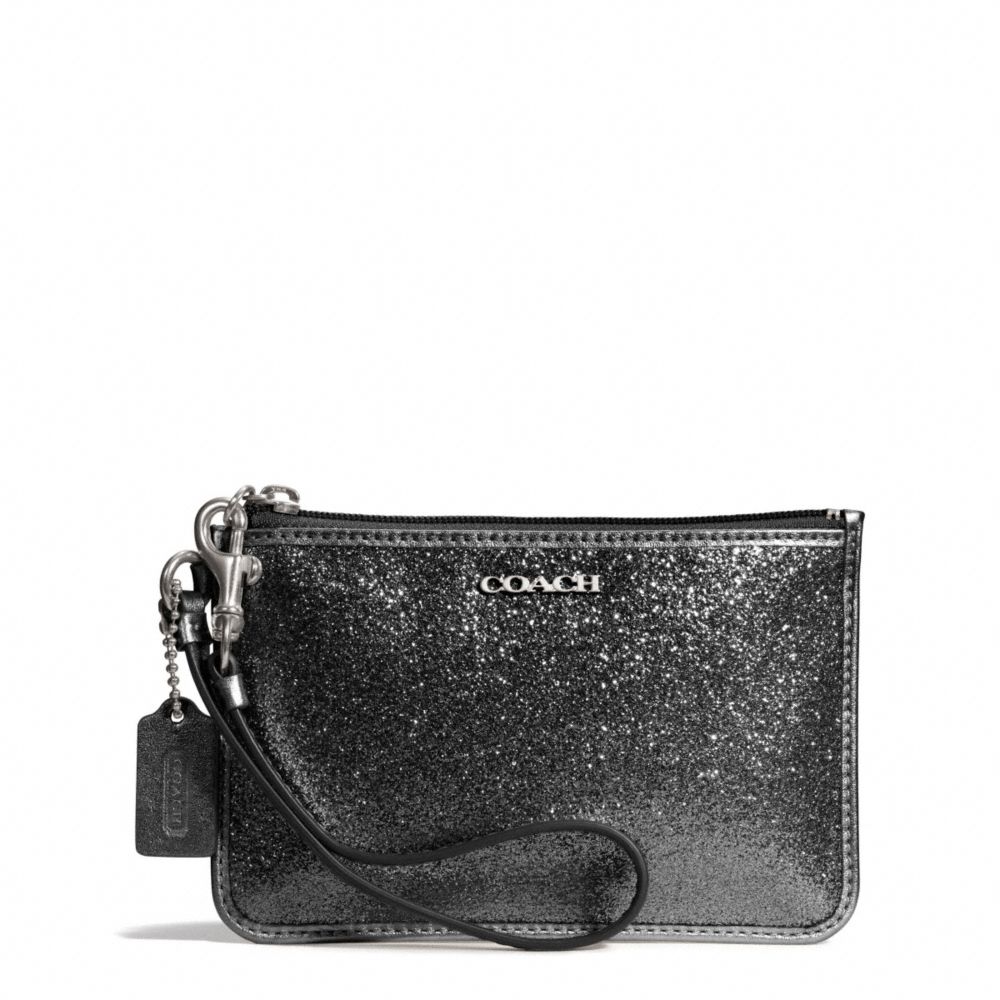 COACH GLITTER SMALL WRISTLET - SILVER/BLACK - f50374