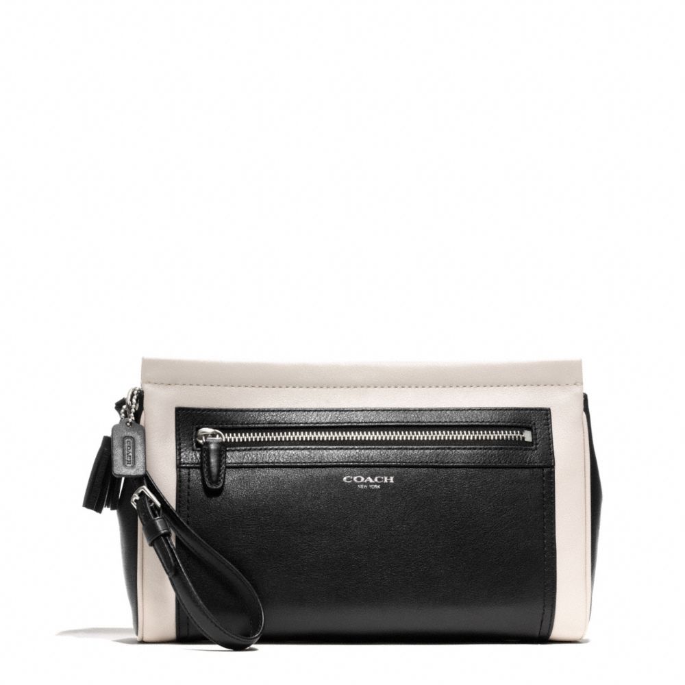 LEGACY TWO TONE LEATHER LARGE CLUTCH - f50388 - F50388SVBWW