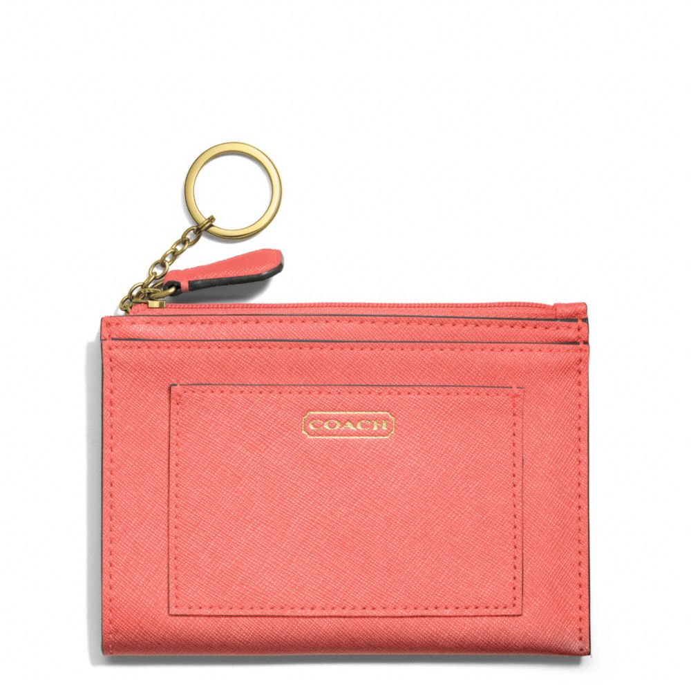 COACH F50425 DARCY LEATHER MEDIUM SKINNY BRASS/CORAL