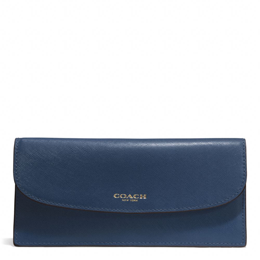 DARCY LEATHER SOFT WALLET - INK BLUE - COACH F50428