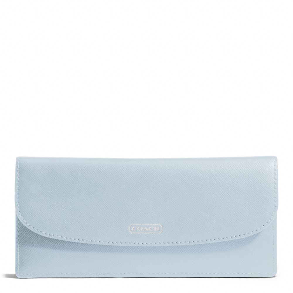 DARCY LEATHER SOFT WALLET - SILVER/SKY - COACH F50428