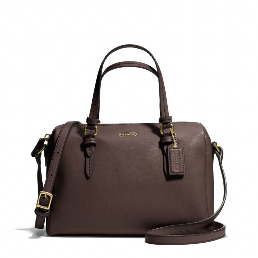 PEYTON BENNETT MINI SATCHEL - BRASS/MAHOGANY - COACH F50430