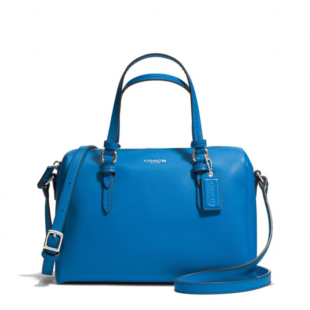 COACH F50430 PEYTON BENNETT MINI SATCHEL SILVER/CERULEAN