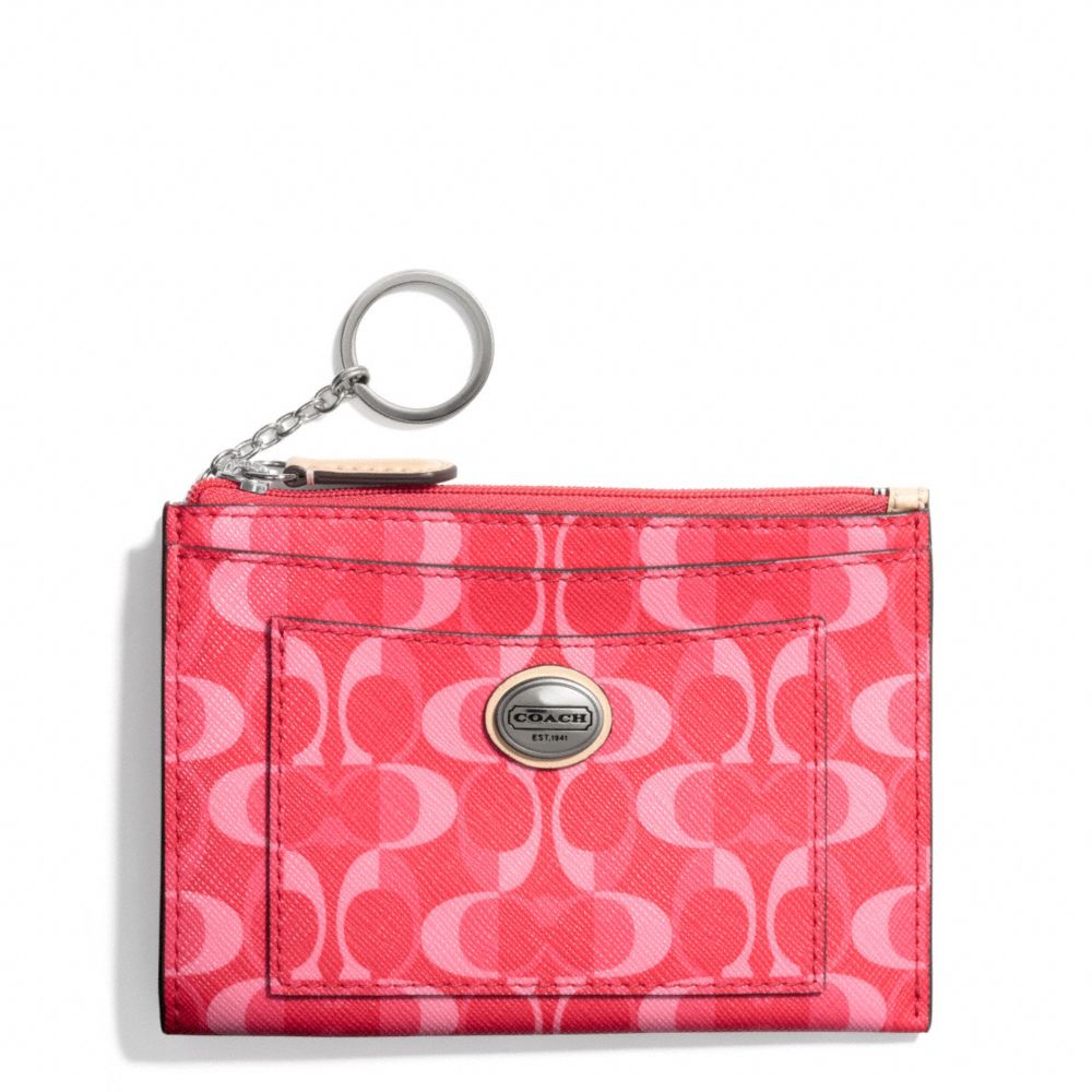 COACH F50436 Peyton Dream C Medium Skinny SILVER/BRIGHT CORAL/TAN