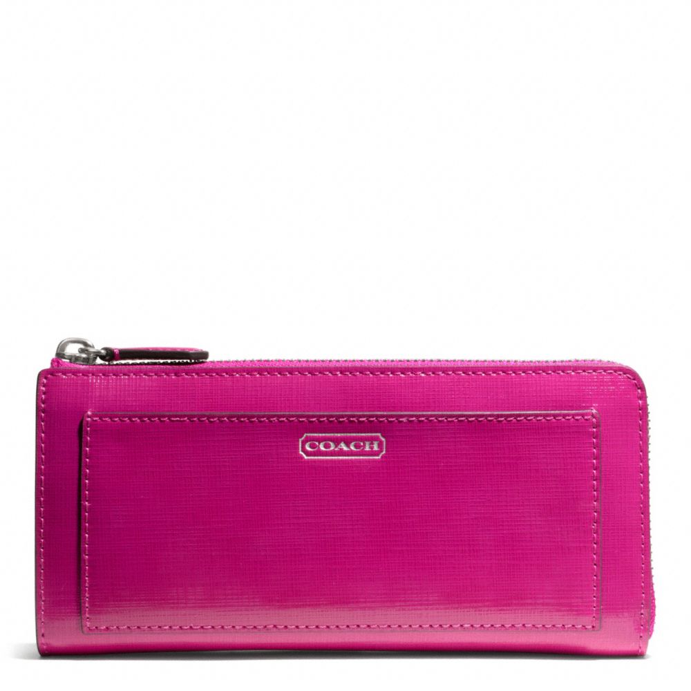 DARCY PATENT LEATHER SLIM ZIP COACH F50438