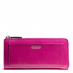 COACH DARCY PATENT LEATHER SLIM ZIP - ONE COLOR - F50438
