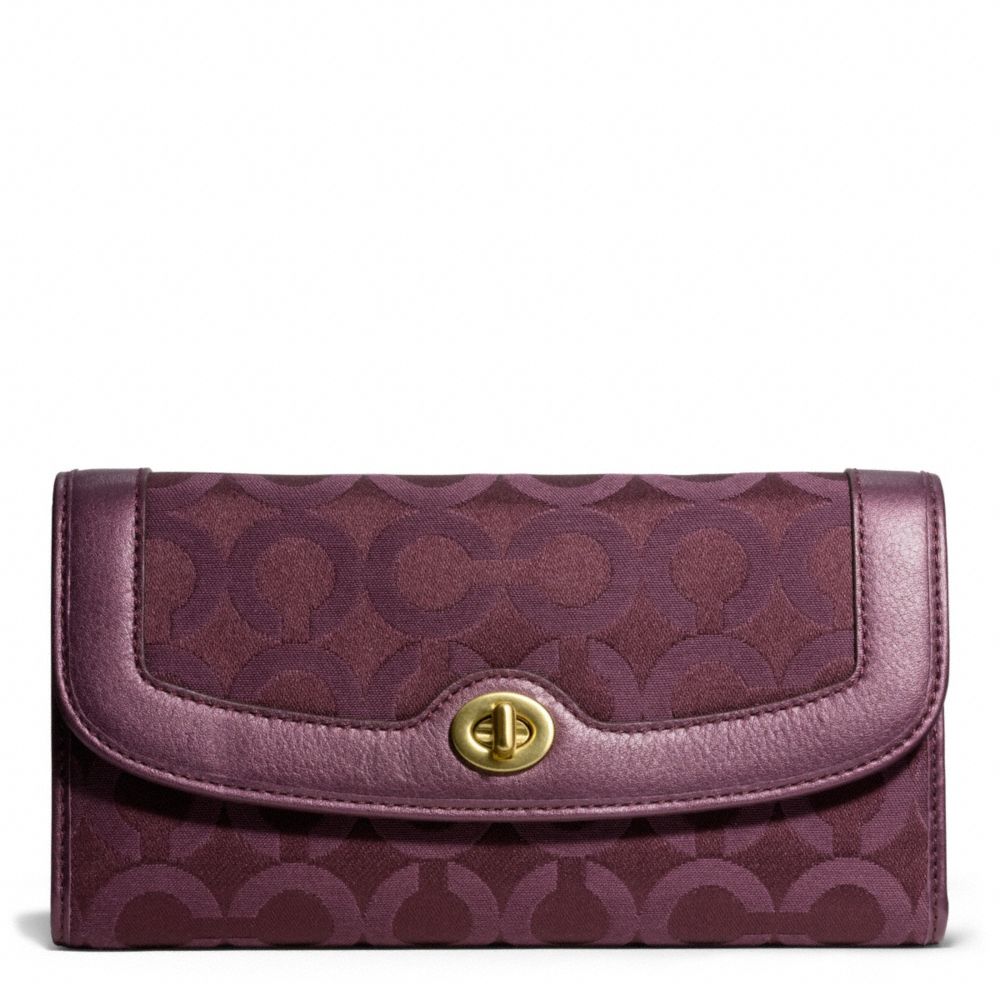COACH F50447 TAYLOR OP ART SIGNATURE CHECKBOOK WALLET ONE-COLOR