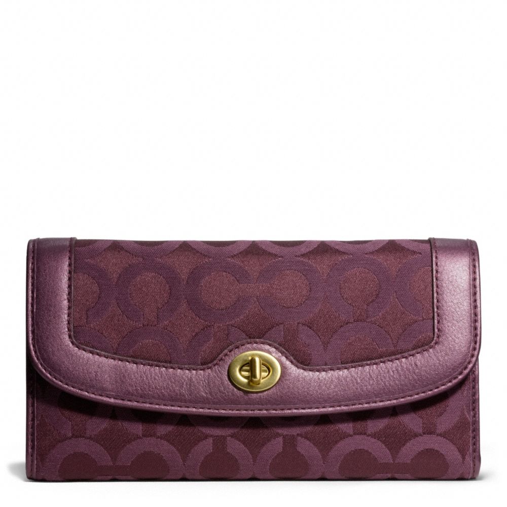 COACH TAYLOR OP ART SIGNATURE CHECKBOOK WALLET -  - f50447