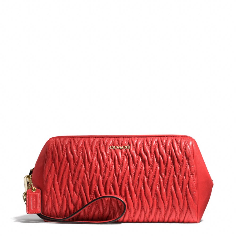 MADISON GATHERED TWIST LARGE WRISTLET - LIGHT GOLD/LOVE RED - COACH F50472