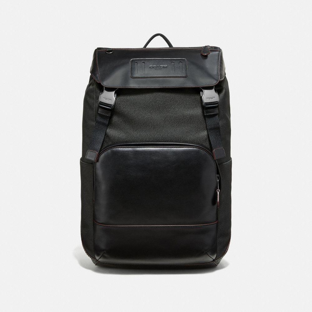 COACH F50503 Terrain Roll Top Backpack BLACK/BLACK ANTIQUE NICKEL