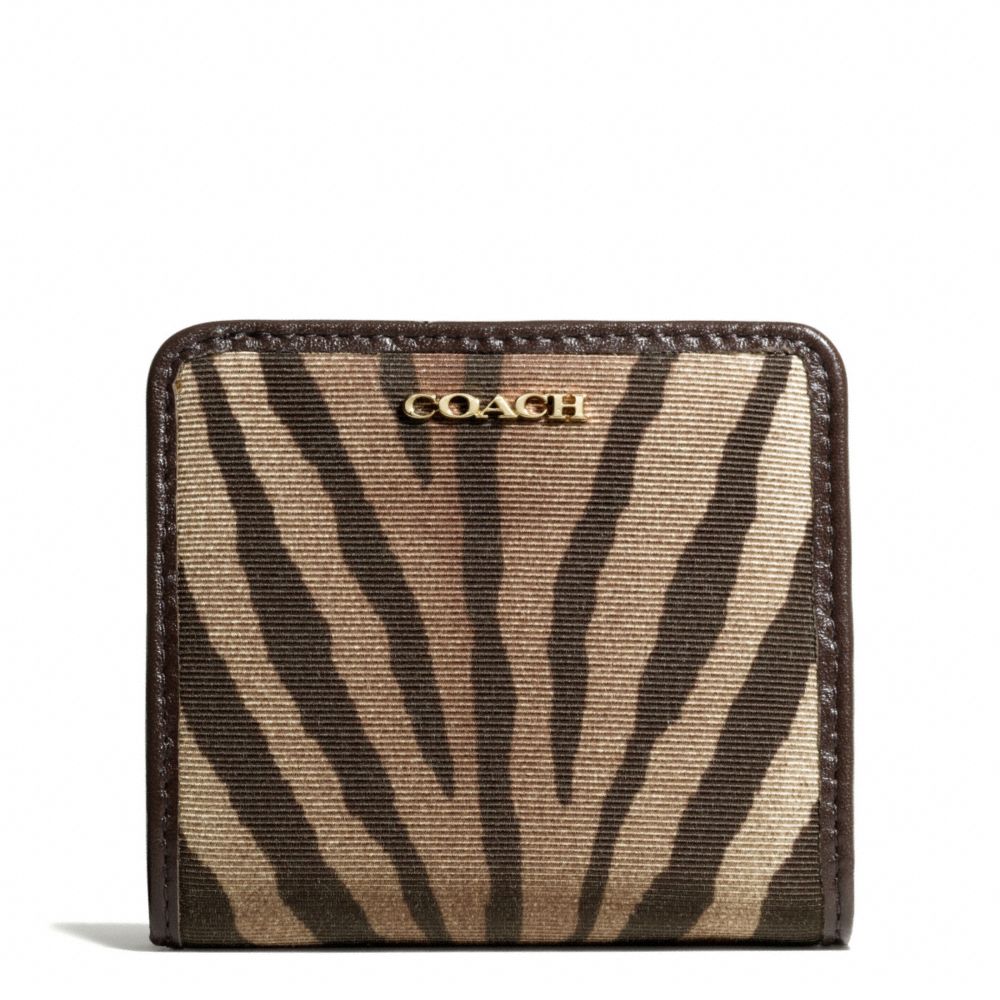 COACH F50552 Madison Small Wallet In Zebra Print Fabric 