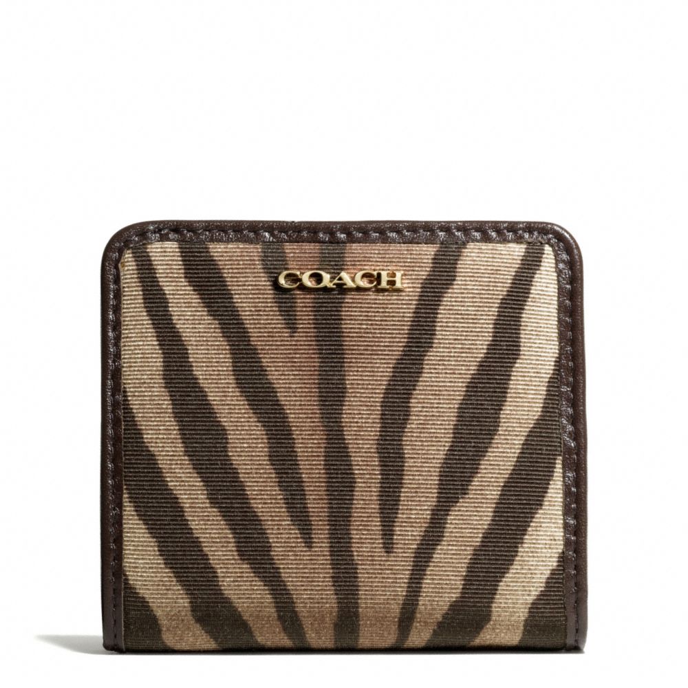 COACH F50552 - MADISON SMALL WALLET IN ZEBRA PRINT FABRIC ONE-COLOR