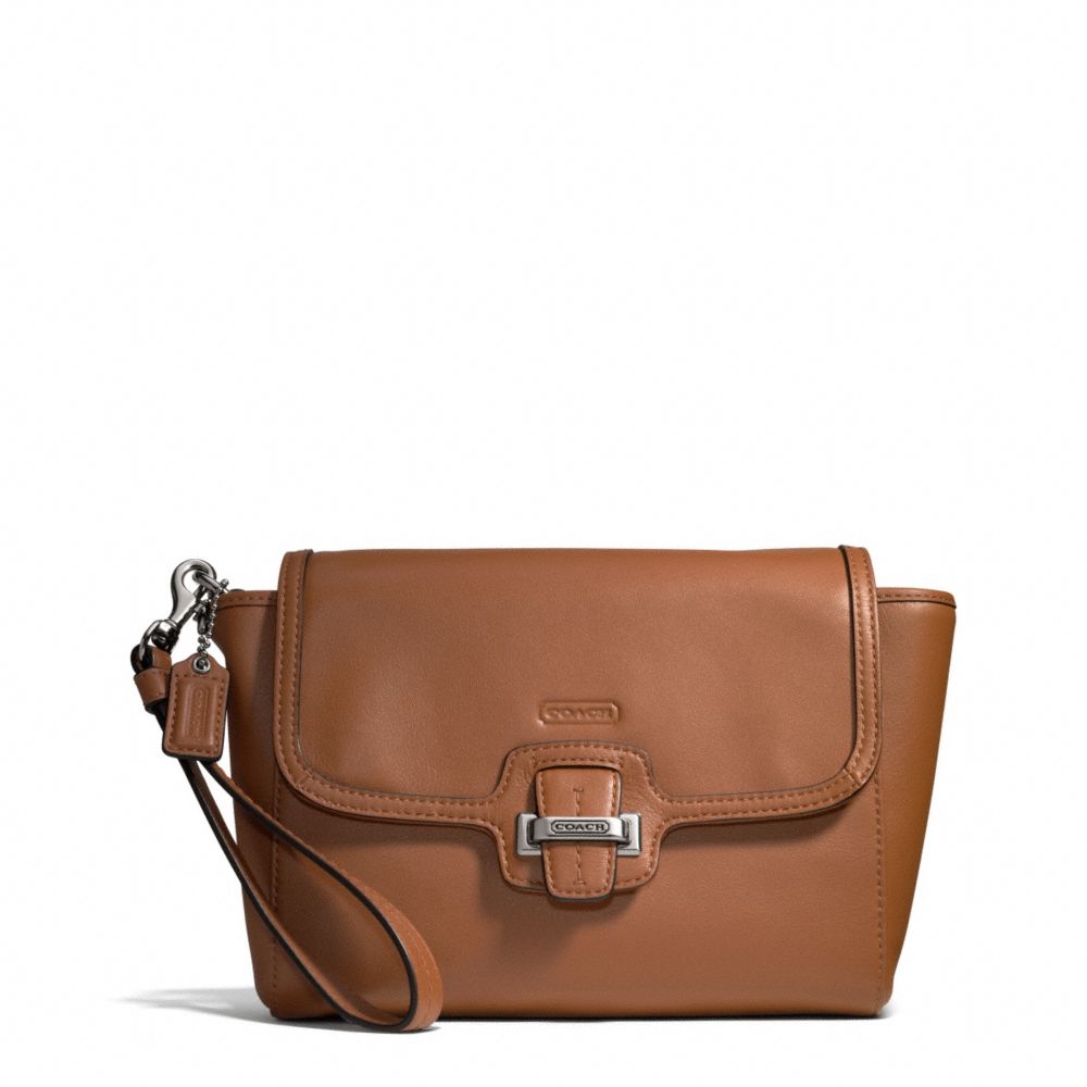 COACH TAYLOR LEATHER FLAP CLUTCH - ONE COLOR - F50656