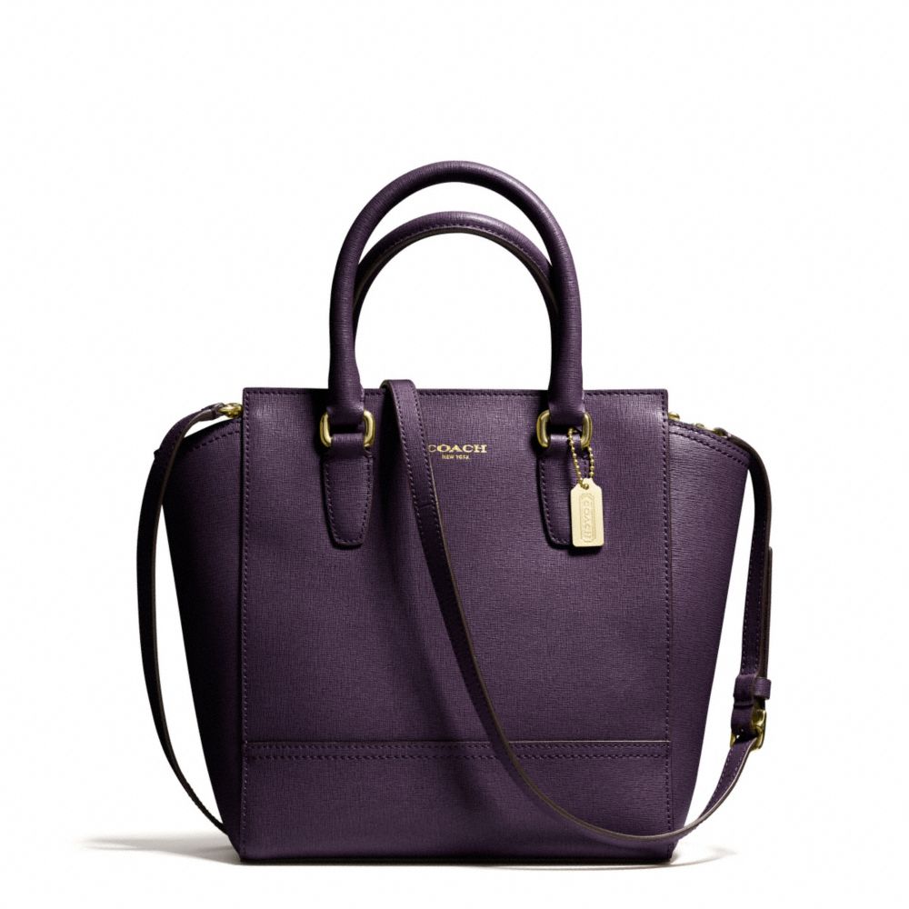 COACH F50707 SAFFIANO LEATHER MINI TANNER BRASS/BLACK-VIOLET