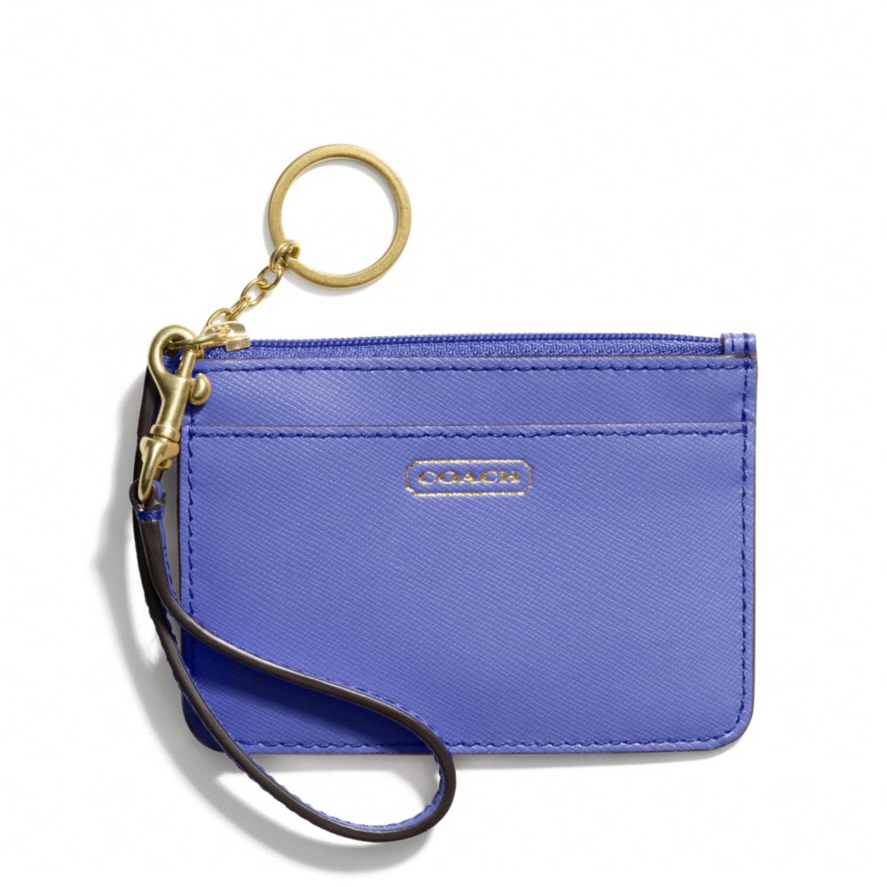 DARCY LEATHER ID SKINNY - BRASS/PORCELAIN BLUE - COACH F50735