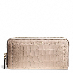 COACH AVERY EMBOSSED CROC ACCORDION ZIP WALLET - ONE COLOR - F50750