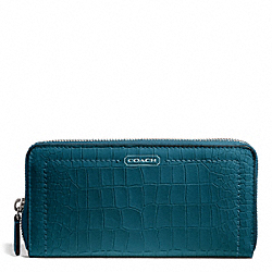 COACH AVERY EMBOSSED CROC ACCORDION ZIP WALLET - ONE COLOR - F50750