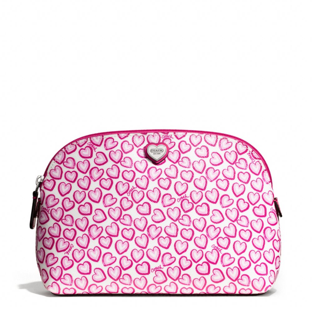 COACH F50772 HEART PRINT COSMETIC CASE ONE-COLOR
