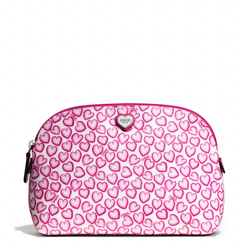 COACH HEART PRINT COSMETIC CASE -  - f50772