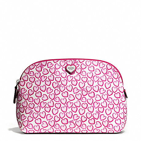 COACH F50772 HEART PRINT COSMETIC CASE ONE-COLOR