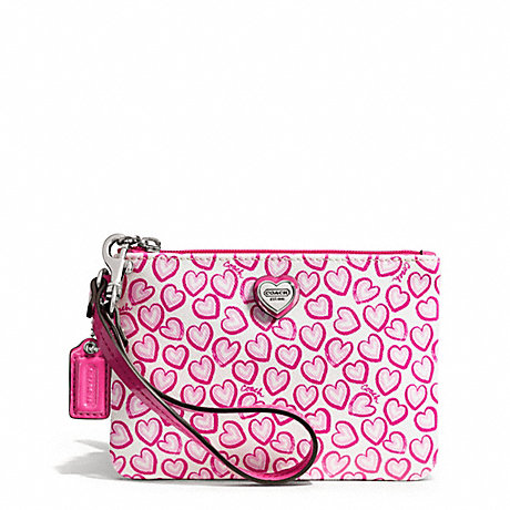 COACH F50773 HEART PRINT SMALL WRISTLET ONE-COLOR