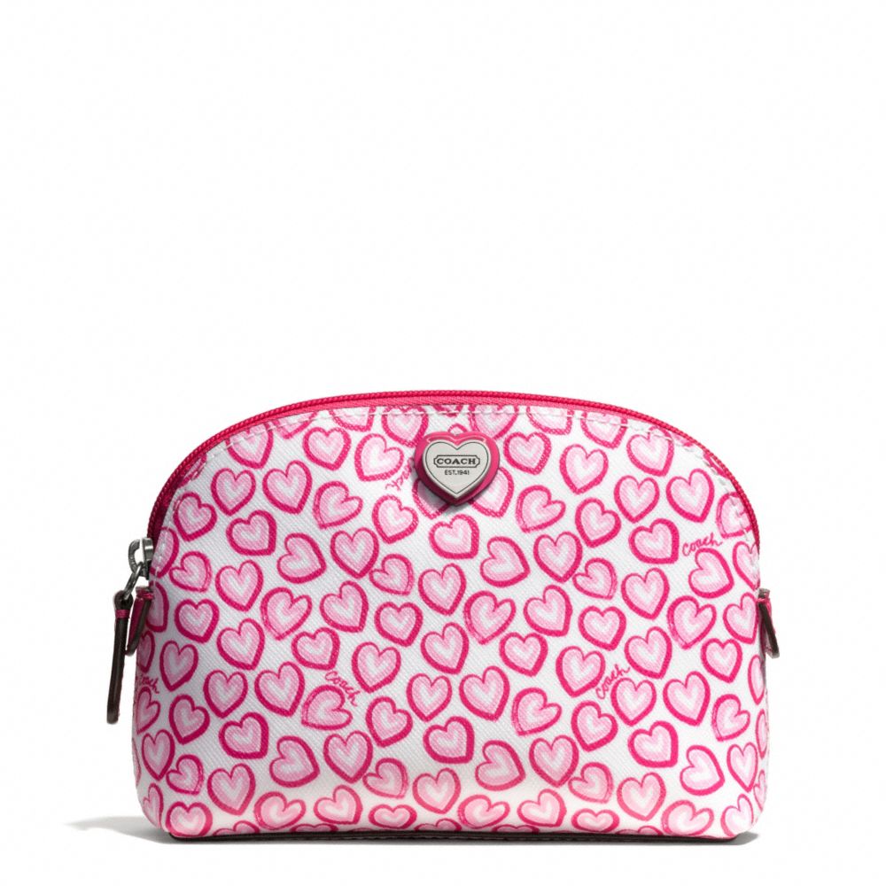 COACH f50774 HEART PRINT SMALL COSMETIC CASE 