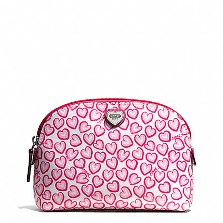 COACH F50774 HEART PRINT SMALL COSMETIC CASE ONE-COLOR