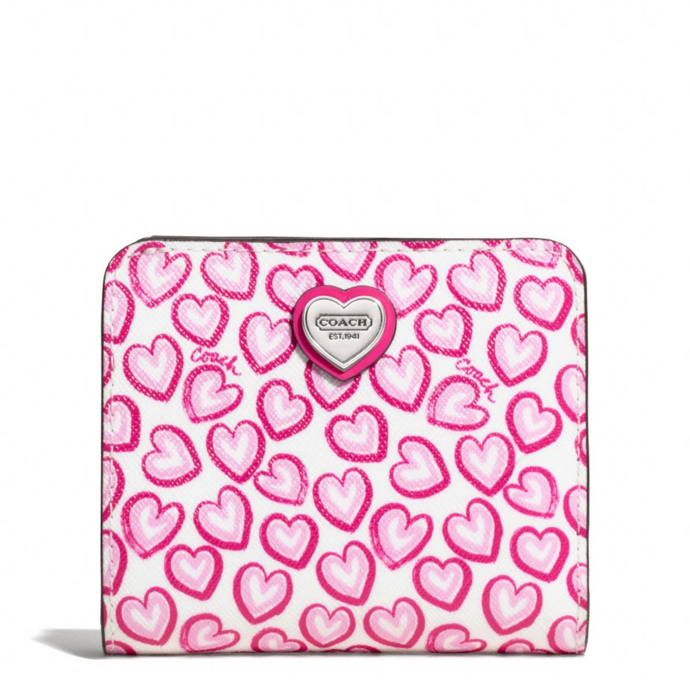 COACH F50776 HEART PRINT SMALL WALLET ONE-COLOR