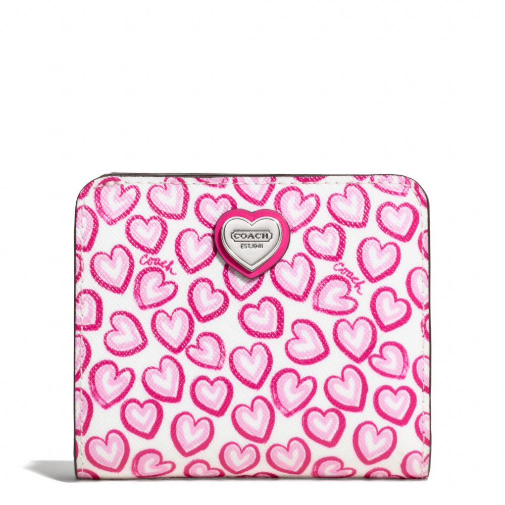 HEART PRINT SMALL WALLET COACH F50776