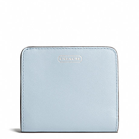 COACH F50780 DARCY LEATHER SMALL WALLET SILVER/SKY