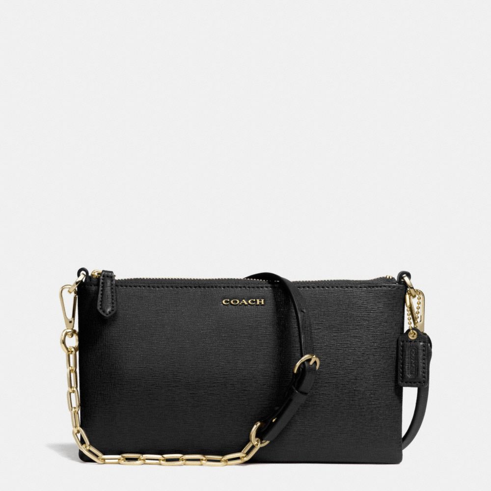 COACH F50839 KYLIE CROSSBODY IN SAFFIANO LEATHER -BRASS/BLACK