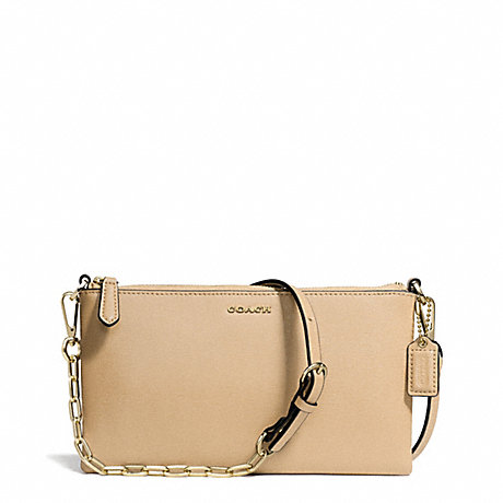 COACH f50839 KYLIE SAFFIANO LEATHER CROSSBODY LIGHT GOLD/TAN