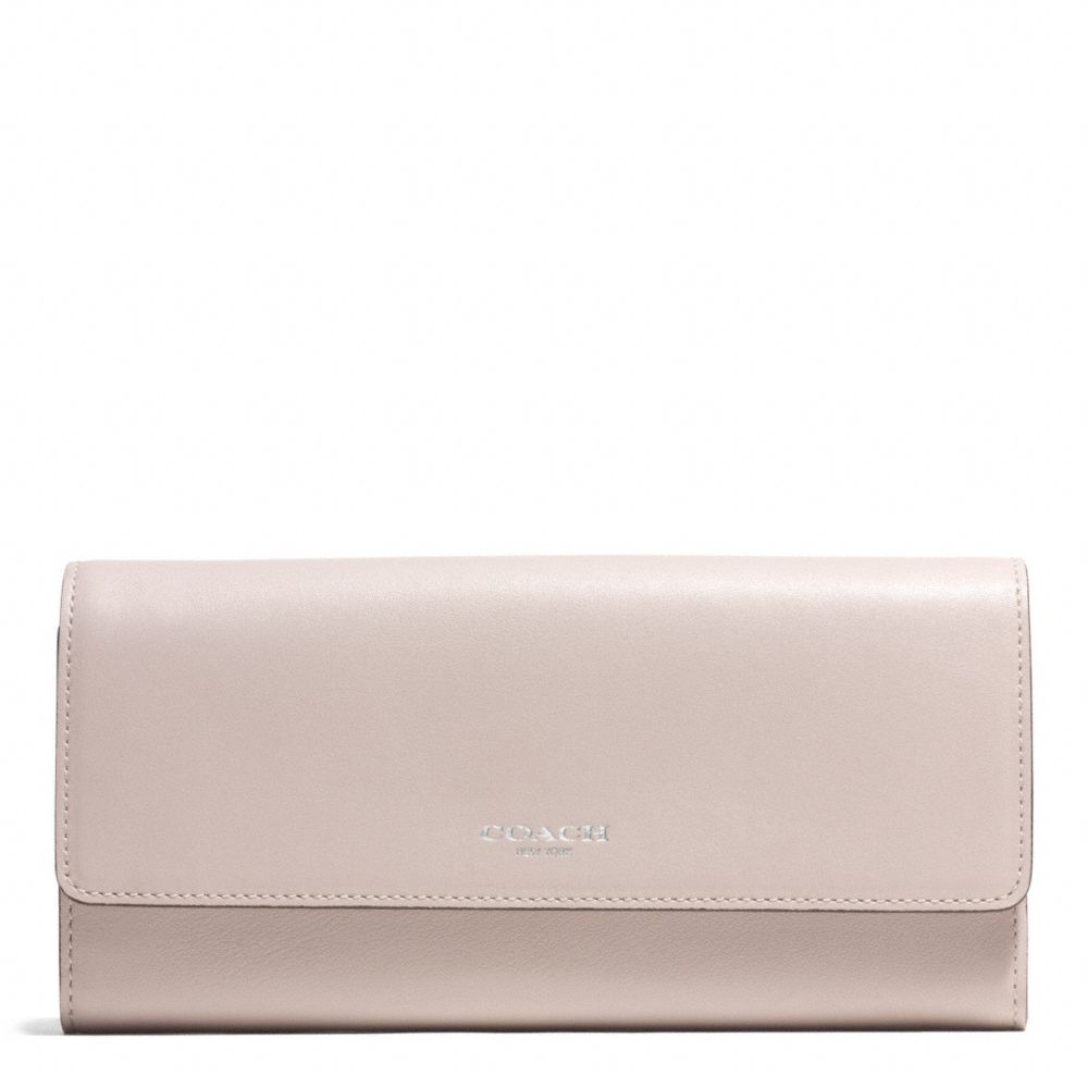 COACH F50880 - BLEECKER LEATHER SLIM ENVELOPE WALLET - SILVER/GREY BIRCH | COACH WALLETS-WRISTLETS