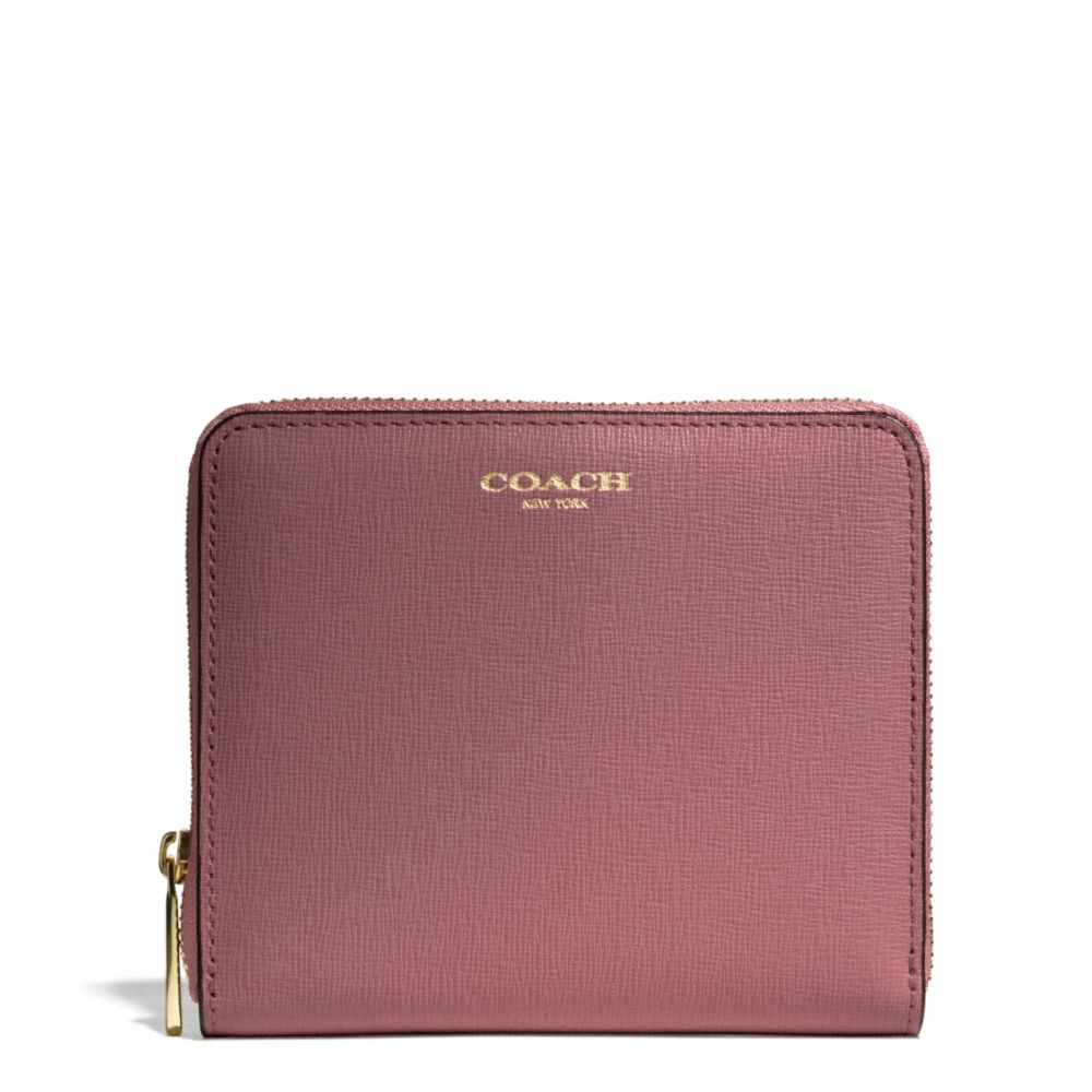 COACH F50924 MEDIUM SAFFIANO LEATHER CONTINENTAL ZIP WALLET ONE-COLOR