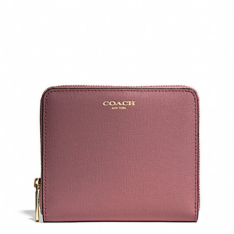 COACH F50924 MEDIUM SAFFIANO LEATHER CONTINENTAL ZIP WALLET ONE-COLOR