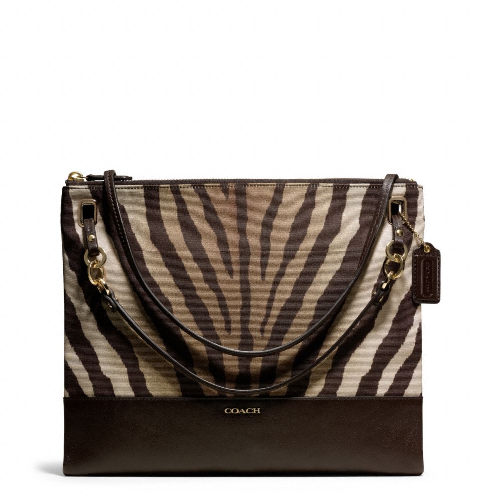 COACH F51086 Madison Zebra Print Fabric Convertible Hippie 